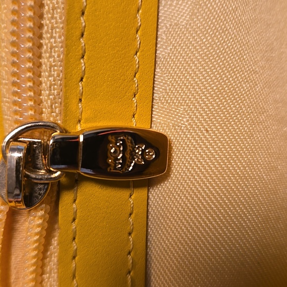 MCM Yellow Leather Wallet with Gold Accent - Picture 5 of 16